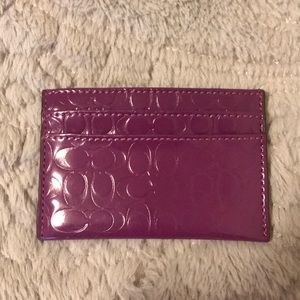 Coach Embossed Liquid Gloss Card Case